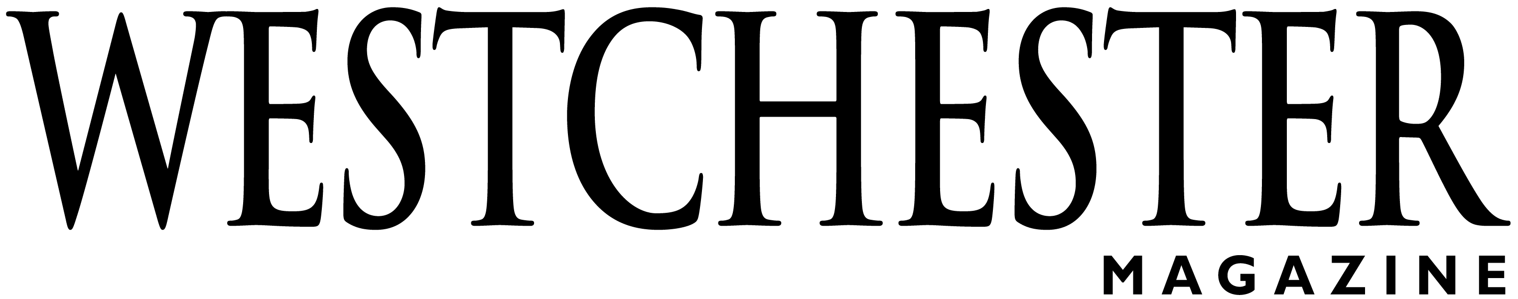 westchester magazine black logo with slogan